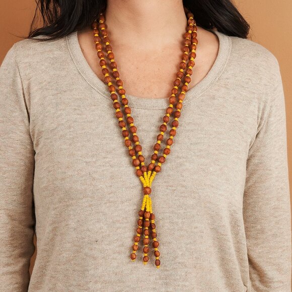 Vintage Navajo Double Stranded Ghost Beads Juniper Berry rotection Necklace - Picture 1 of 4